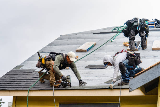 Professional Gutter Installation technician working in Bend, OR